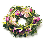 OW 23 Pink calla Lily Wreath