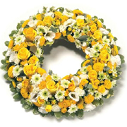 OW 30 Wreath Yellow &amp; White