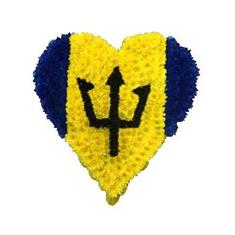 HC 08 Barbados Flag Heart