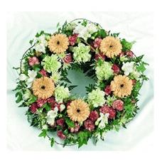 OW 14 Peach &amp; Green Wreath