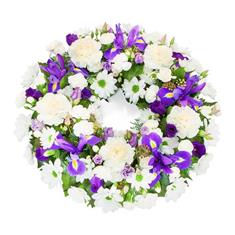 OW 34 White &amp; Blue Wreath