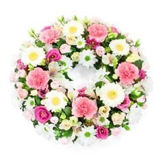 OW 35 Pink &amp; White Wreath