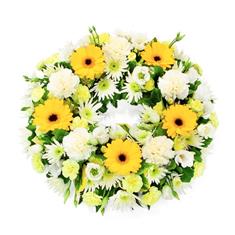 OW 38 Yellow &amp; White Wreath