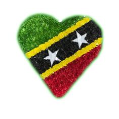 HC16 ST KITTS &amp; NEVIS FLAG HEART