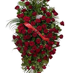 SERD 004 Rich Red Rose Standing Spray 