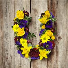 LM 17 MIXED FLOWERS LETTERING 